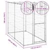 vidaXL Gabbia per Cani da Esterno in Acciaio con Tetto 110x220x180 cm