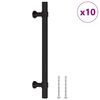 vidaXL Maniglie per Mobili 10pz Nere 128mm in Acciaio Inox