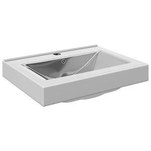 vidaXL Lavandino con Troppopieno 60x46x16 cm in Ceramica Argento