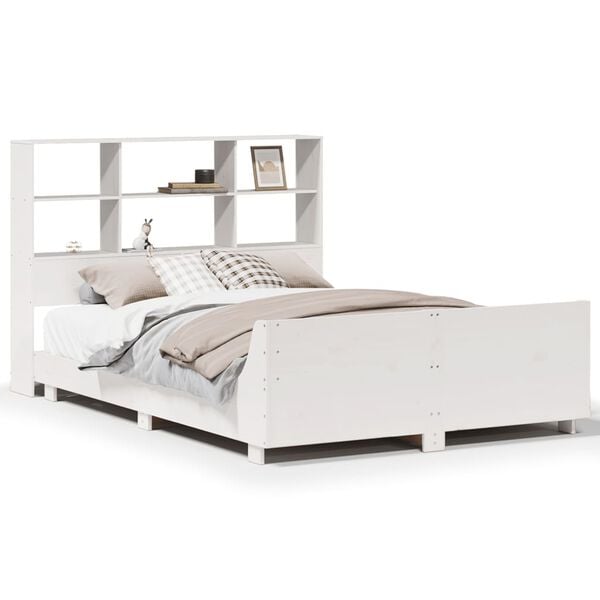 vidaXL Letto senza Materasso Bianco 140x190 cm Legno Massello di Pino