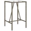 vidaXL Tavolo da Bar da Esterno Grigio 70x70x110 cm in Polyrattan