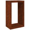 vidaXL Rack per Legna da Ardere 60x40x100 cm in Acciaio Corten
