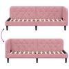 vidaXL Cornice del letto ad angolo Rosa 80 x 200 cm Velluto