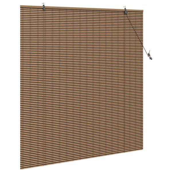 vidaXL Tenda a rullo con tende Marrone 150 x 160 cm Bamb&ugrave;