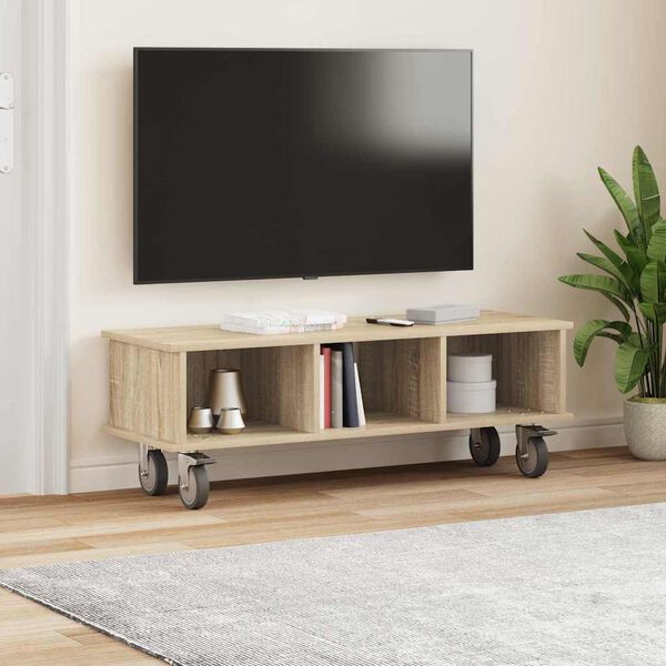 vidaXL Supporto TV Rovere Sonoma 100 x 35 x 35 cm Legno multistrato