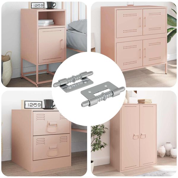 vidaXL Chiusura 2 pcs Argento 46 x 17 x 1,2 mm Acciaio