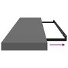 vidaXL Scaffali a Parete 4 pz Grigio Lucido 120x23,5x3,8 cm in MDF