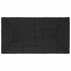 vidaXL Tappeto da Area Grigio Scuro 80 x 150 cm Juta