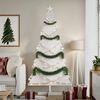 vidaXL Albero di Natale Decorativo Bianco 180cm Legno Massello di Pino
