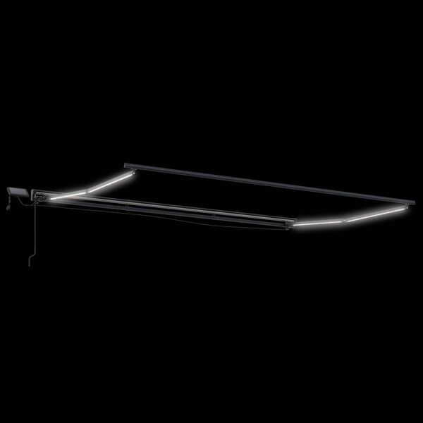 vidaXL Cornice per Tenda Manuale con LED Antracite 4 &times; 3 m Alluminio