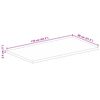 vidaXL Piano per Tavolo 110x80x2,5cm Rettangolare Legno Massello Mango