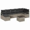 vidaXL Set di divani con cuscino 9 pcs Grigio chiaro polyrattan