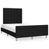 vidaXL Giroletto senza Materasso Nero 120x200 cm Tessuto