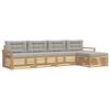 vidaXL Set di divani da esterno 5 pz Bianco e Grigio Chiaro