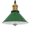 vidaXL Lampada a Sospensione Regolabile E27 Verde Lucido Ø22cm Metallo