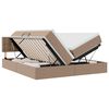 vidaXL Letto con contenitore e LED Cappuccino 200 x 200 cm