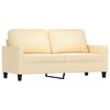 vidaXL Set di Divani 3 pz con Cuscini Crema in Tessuto