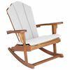 vidaXL Sedia a dondolo Adirondack da giardino Naturale 100% Poliestere