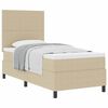 vidaXL Letto a molle Grigio chiaro e bianco 203 x 100 x 128 cm