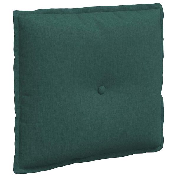 vidaXL Cuscino per Schiena Verde Scuro 50 x 19 x 45 cm Tessuto