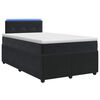 vidaXL Letto box spring con materasso Nero 120 x 190 cm Velluto