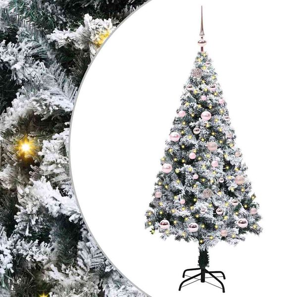 vidaXL Albero di Natale artificiale con 150 LED Bianco 150 cm