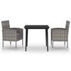 vidaXL Set da Pranzo da Giardino 3 pz Antracite