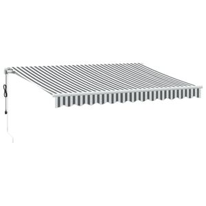 vidaXL Tenda Retrattile Automatica LED Antracite e Bianco 350x250 cm