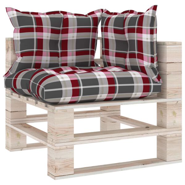vidaXL Set Salotto Giardino su Pallet Cuscini 5 pz in Legno di Pino