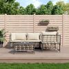 vidaXL Set Divani da Giardino 5 pz con Cuscini Antracite in Polyrattan