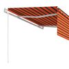 vidaXL Tenda Retrattile Automatica con Parasole 4x3 m Arancio Marrone