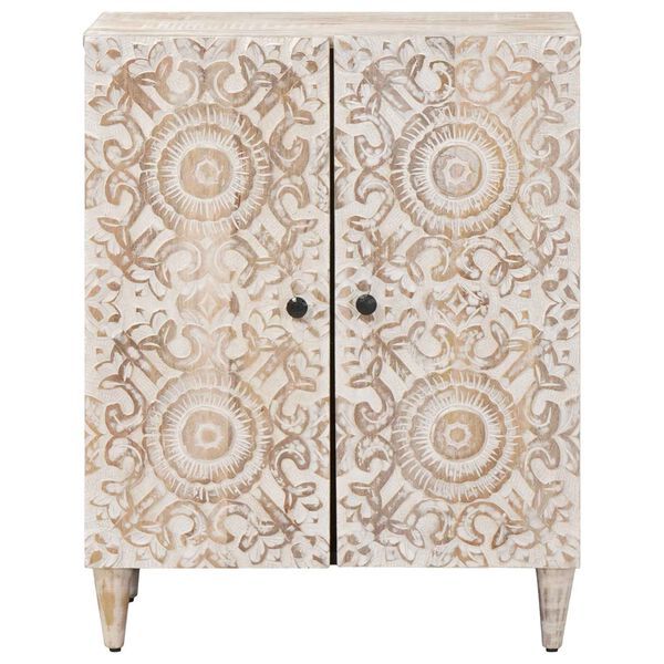 vidaXL Credenza con Ripostiglio Bianco 60 x 33,5 x 75 cm