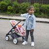 Smoby Passeggino Giocattolo Sportivo Bambole Gemelle Maxi-Cosi Rosa
