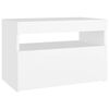 vidaXL Comodini con Luci LED Bianco 60x35x40 cm in Legno Multistrato