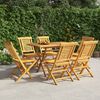 vidaXL Sedie da Giardino Pieghevoli 6pz 47x63x90cm Legno Massello Teak