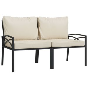 vidaXL Sedie da Giardino con Cuscini Sabbia 2pz 62x75x79 cm Acciaio