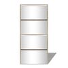 vidaXL Scarpiera a 4 Strati con Specchio Rovere 63x17x134 cm
