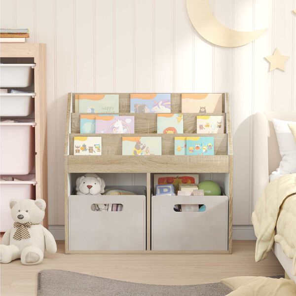 vidaXL Libreria per Bambini Rovere Sonoma 72,5 x 29,5 x 69 cm