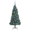 vidaXL Albero di Natale artificiale preilluminato con set di palline