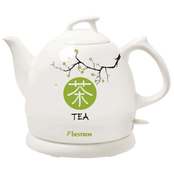Bestron Bollitore Elettrico Ceramica Asia Lounge DTP800A 0,8 L Bianco