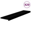 vidaXL Gradini 20 pz Marrone-nero 110x30x2 cm Legno Massello Rovere