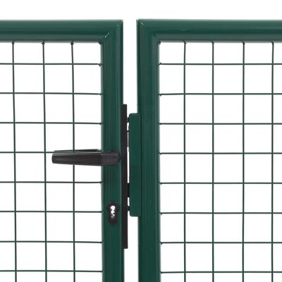vidaXL Cancello di Recinzione in Acciaio 350x75 cm Verde