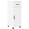 vidaXL Mobile da Bagno con cassetto con porta Bianco 30 x 35 x 80 cm