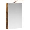 vidaXL Mobiletto per specchio da bagno Rovere fum&eacute; 40 x 10,5 x 60,5 cm