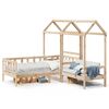 vidaXL Set Dormeuse e Panca con Tetto 90x190cm Legno Massello di Pino