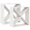 vidaXL Portabottiglie 2 pz Bianco 62 x 25 x 62 cm Pino massello
