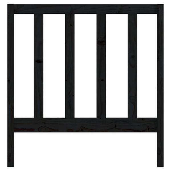 vidaXL Testiera per Letto Nera 95x4x100 cm in Legno Massello di Pino