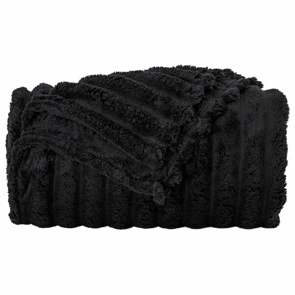 vidaXL Coperta Nero 200 x 150 cm Panno