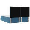vidaXL Letto con contenitore e materasso Blu Scuro 160 x 200 cm
