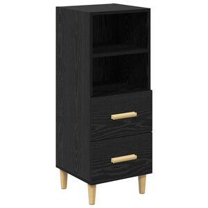 vidaXL Credenza Rovere nero 34 x 34,5 x 90 cm Legno multistrato